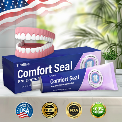 🔥 LIMITED SPECIAL OFFER 🔥 Timilk® Comfort Seal Pro Denture Adhesive🦷💜FDA Certified (Clinically Proven 96-   Hour Lock Hold for   Secure, Comfortable &   Zinc-Free Denture Fit) ✨