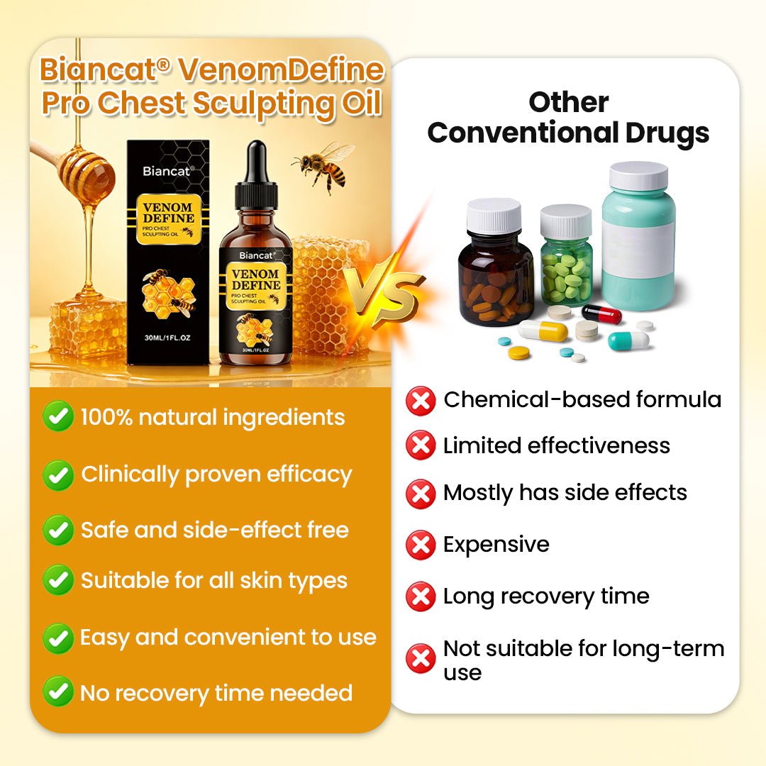 MEN’S CHEST-CONTOUR UPGRADE💪 Biancat® VenomDefine Pro Chest Sculpting Oil 🐝 Daily Bee Venom Support for a Firmer-Looking, More Defined Chest ✨